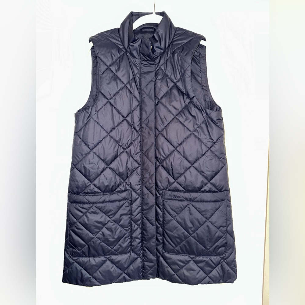 Barbour navy Quilted Vest size 10 modern heritage